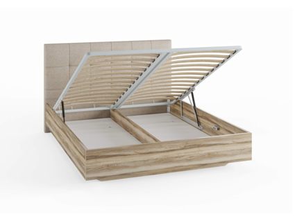 Кровать Сонум Vena Ясмунд + Кашемир Бежевый (с подъемным механизмом) 140х200