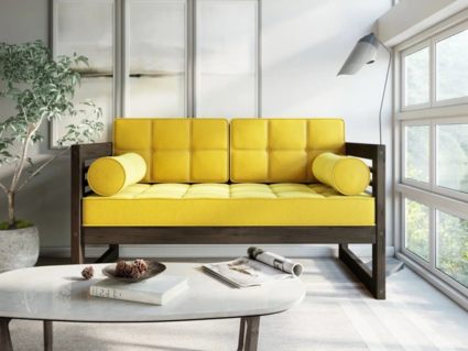 Диван Арско Сега Мини двухместный желтый Длина 136 см