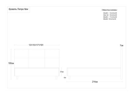 Кровать Димакс Петра new Циркон с подъемным механизмом 266