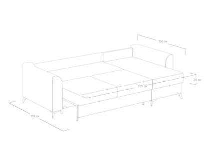 Диван Сонум Dario угловой Лаунж Зеленый Длина 265 см