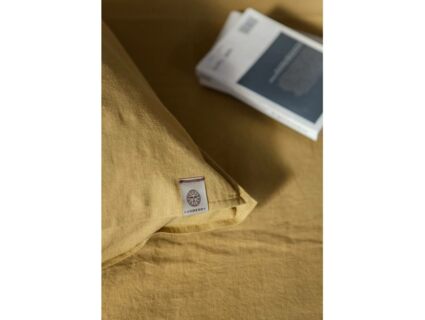 Комплект постельного белья Luxberry ЛЁН И ХЛОПОК горчичный Евро