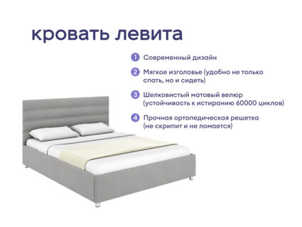 Кровать Димакс Левита + матрас Базилик Фреш 25 Кокос 1425