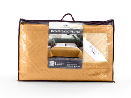 Покрывало Primavelle Velvet бежево-песочное 220х240