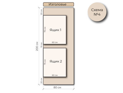 Кровать Mr.Mattress Site Box велюр Grey 120х190