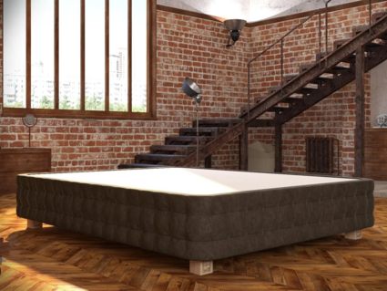 Кровать Mr.Mattress Twin Box экокожа Beige 180х190