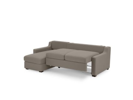 Диван Фиеста Мебель Непал с оттоманкой велюр Vivaldi 05 серо-коричневый Длина 221 см