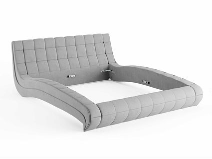 Кровать Сонум Milano Экокожа Белая (с подъемным механизмом) 160х190