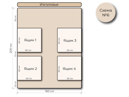 Кровать Mr.Mattress Site Box велюр Grey 120х190