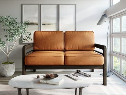 Диван Арско Бергер Мини двухместный оранжевый Длина 136 см