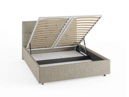 Кровать Сонум Bari Рогожка Пепельный (с подъемным механизмом) 120х200