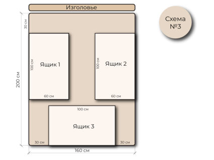 Кровать Mr.Mattress Site Box экокожа Beige 180х195