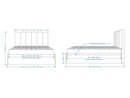 Кровать Lonax Милана велюр Dolly-1 (с подъемным механизмом) 140х190
