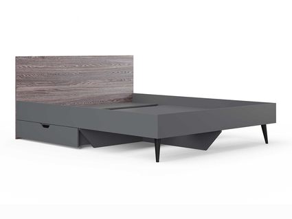 Кровать Сонум Ines Ясень анкор + серый 80х190