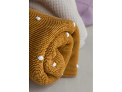 Плед Luxberry LUX 6 горчичный 100х150