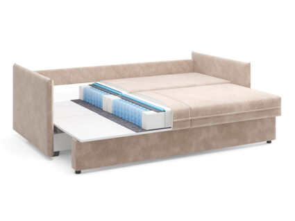 Диван Сонум Remy Микровелюр кремовый Длина 215 см