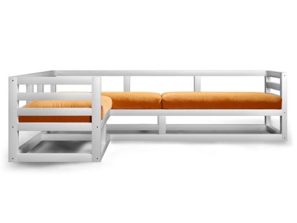 Диван Арско Магнус угловой трехместный оранжевый