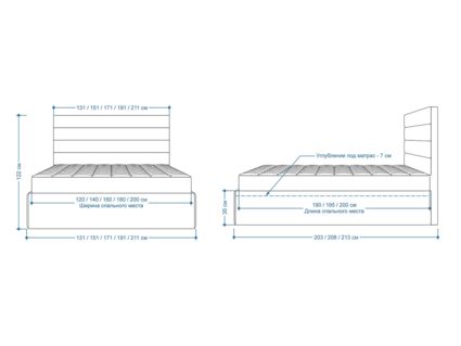 Кровать Lonax Кармела велюр Dolly-13 (с подъемным механизмом)