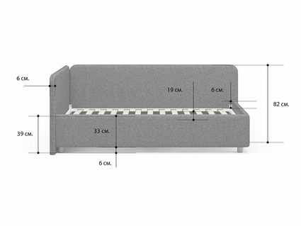 Кровать Сонум Capri Рогожка Песочная 90х190