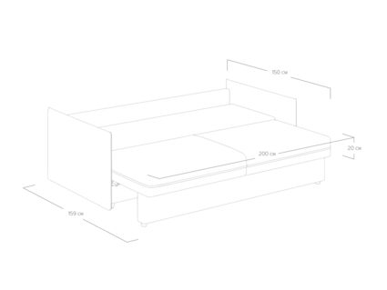 Диван Сонум Remy Микровелюр кремовый Длина 215 см