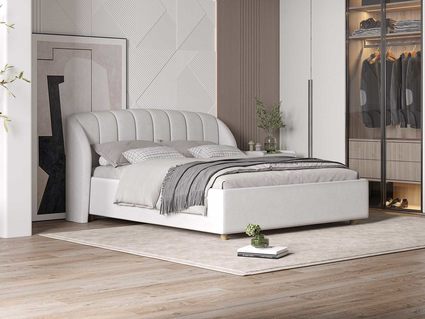 Кровать Сонум Valencia Экокожа Белая 180х200