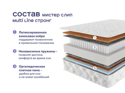 Кровать Димакс Джеффер + матрас Мистер Слип Multi Line Стронг 1425