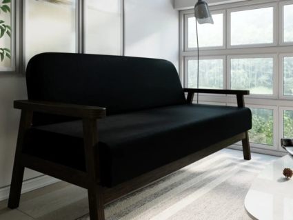 Диван Арско Флори Мини двухместный черный Длина 157 см