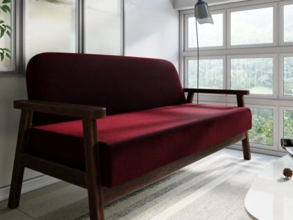 Диван Арско Флори Мини двухместный бордовый Длина 157 см
