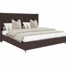 Кровать Beautyson Rebecca велюр Formula 238 коричневый (с подъемным механизмом) 120х190